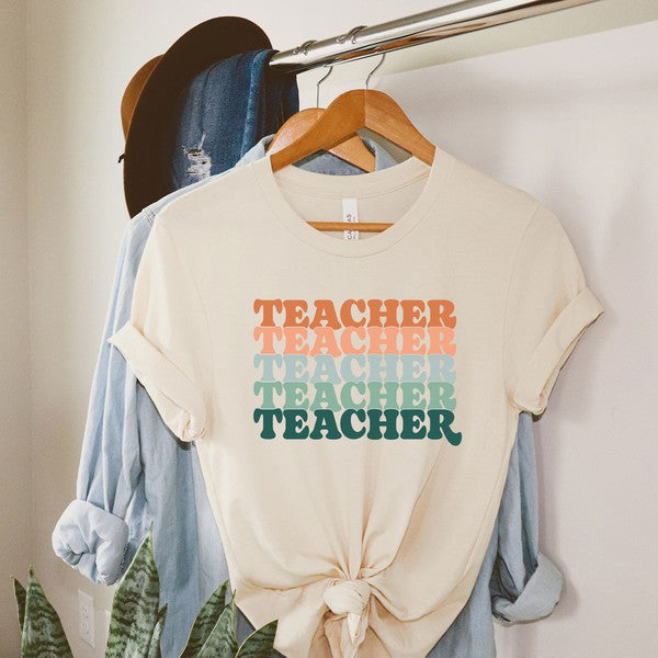 Stacked Teacher Short Sleeve Graphic Tee